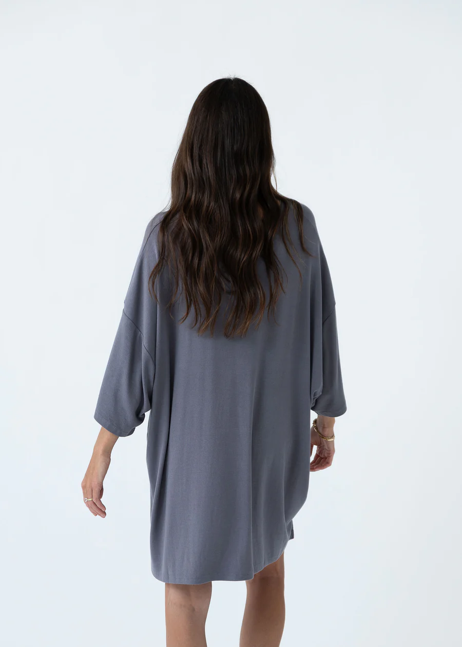 7MNST Cozy Chic Long Set Slate