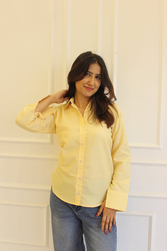 Darla Striped Shirt - Lemon Pop