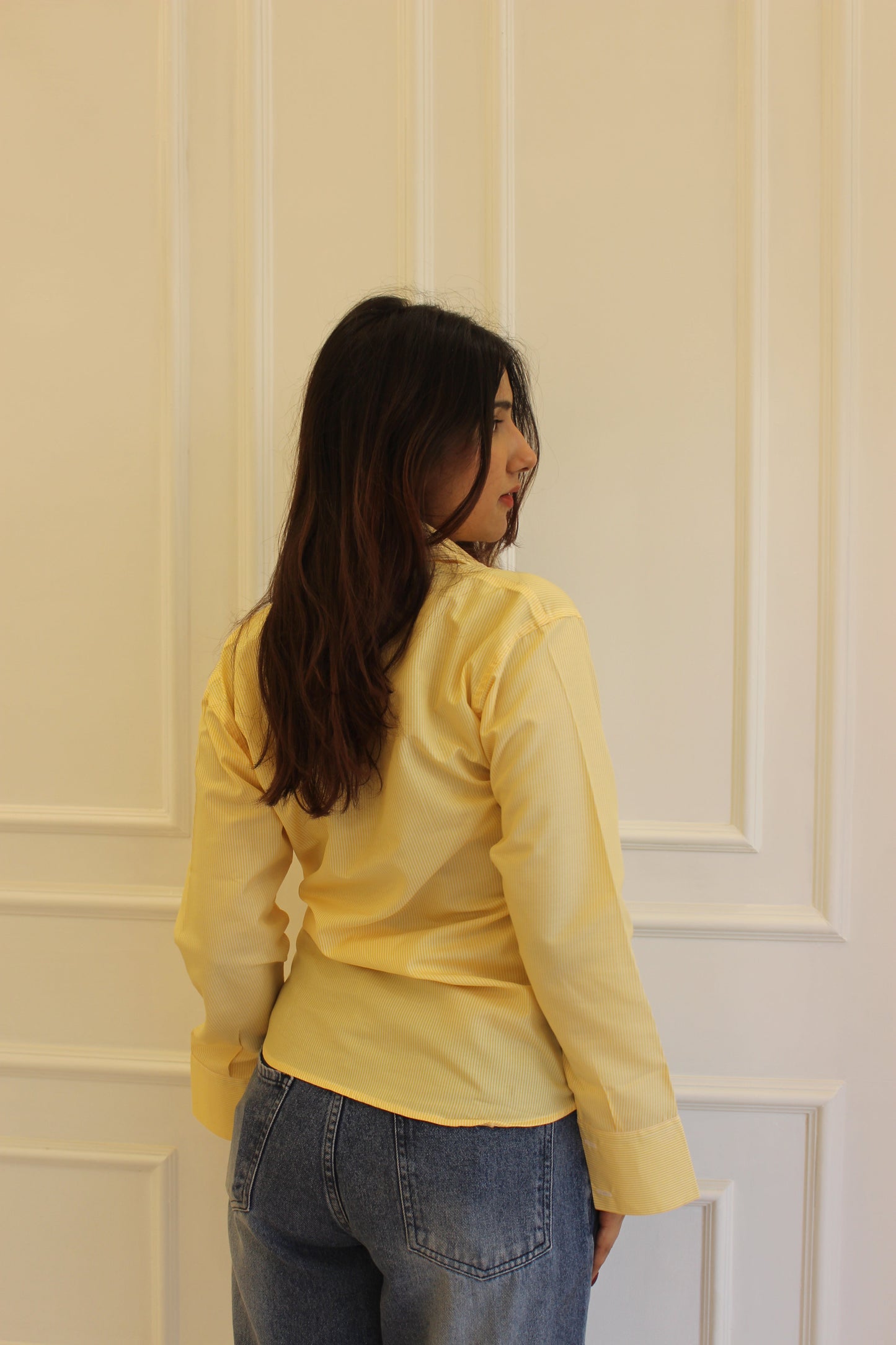 Darla Striped Shirt - Lemon Pop