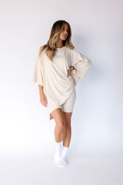 7MNST Cozy Chic Long Set Oatmeal